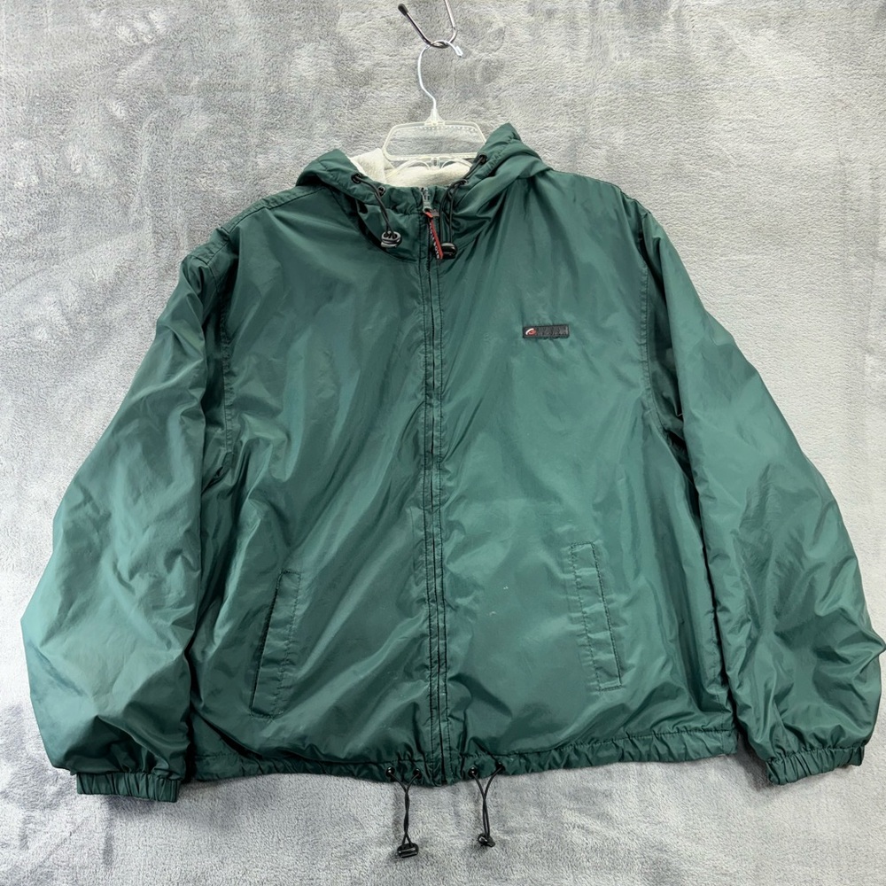 VTG Bugle Boy Outerwear Reversible Hoodie FullZip Nylon Jacket Medium Armenia